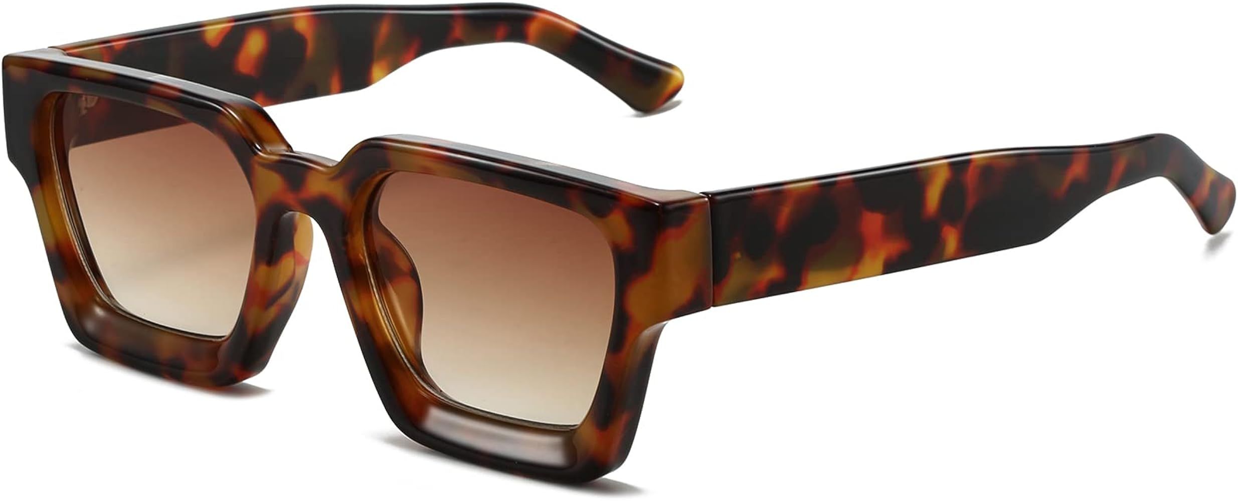 AIEYEZO Square Sunglasses for Women Men Square Thick Frame Sun Glasses Simple Designer Style Shad... | Amazon (US)