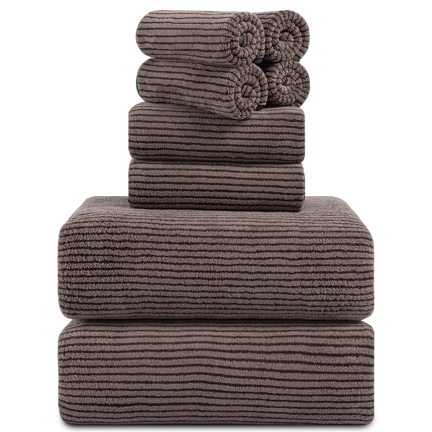 Smuge 8 Piece Extra Large Bath Towel Sets, 2 Large Bath Towels , 2 Hand Towels, 4 Washcloths, Sof... | Walmart (US)