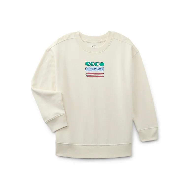 Wonder Nation Boys Graphic Sweatshirt with Long Sleeves, Size 4-10 | Walmart (US)