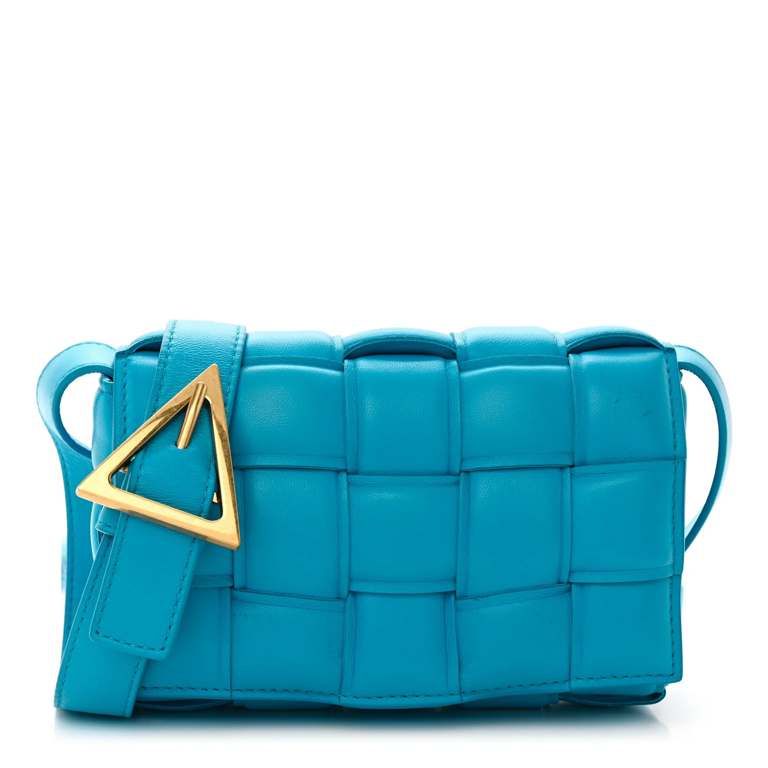 Nappa Maxi Intreccio Small Padded Cassette Crossbody Bag Pool | FASHIONPHILE (US)