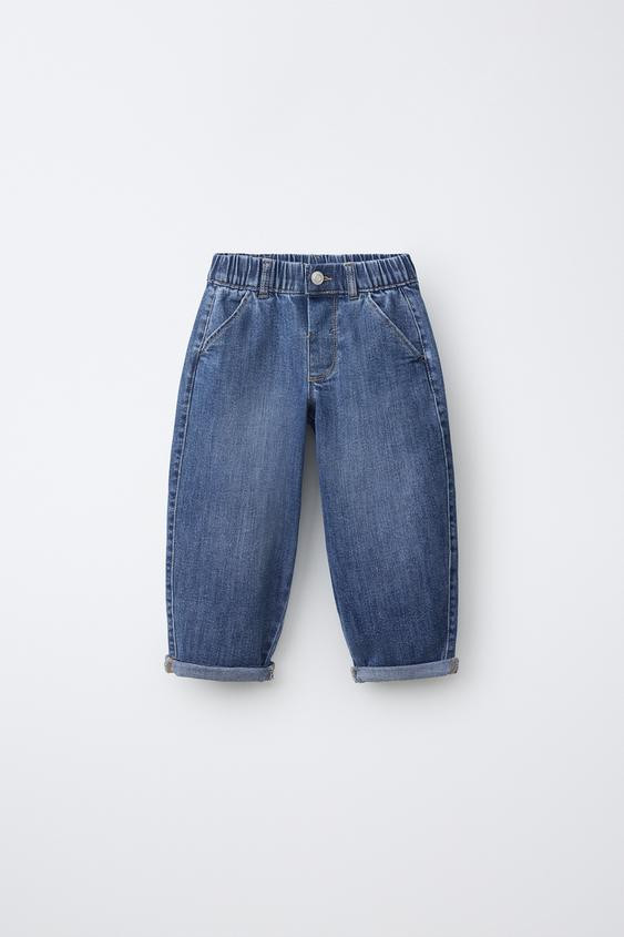 Zara - Comfort Baggy Jeans - Mid-Blue - 1½ Years (86 Cm) - Kids | Zara UK