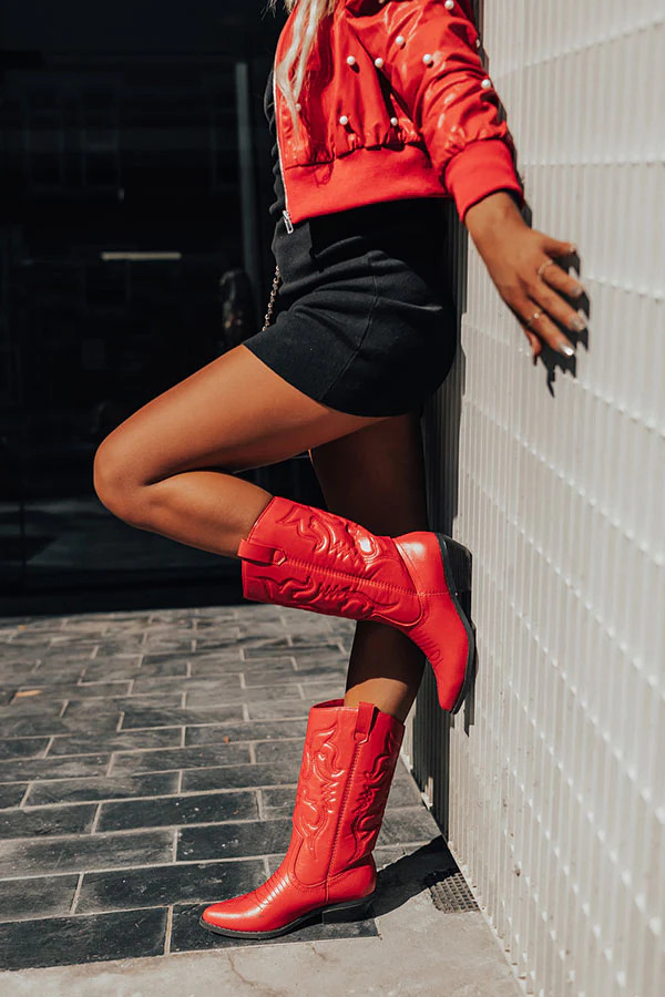 The Garth Faux Leather Cowboy Boot | Impressions Online Boutique