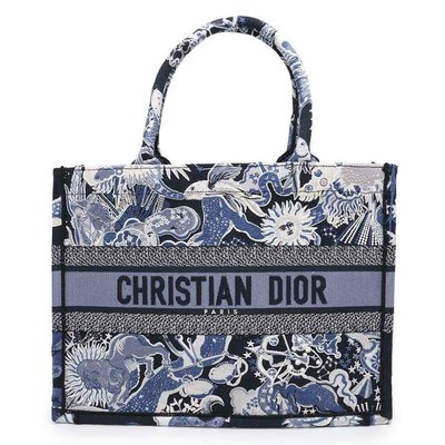 Dior Book tote Size Medium Canvas Navy M1296ZRZA | eBay | eBay US