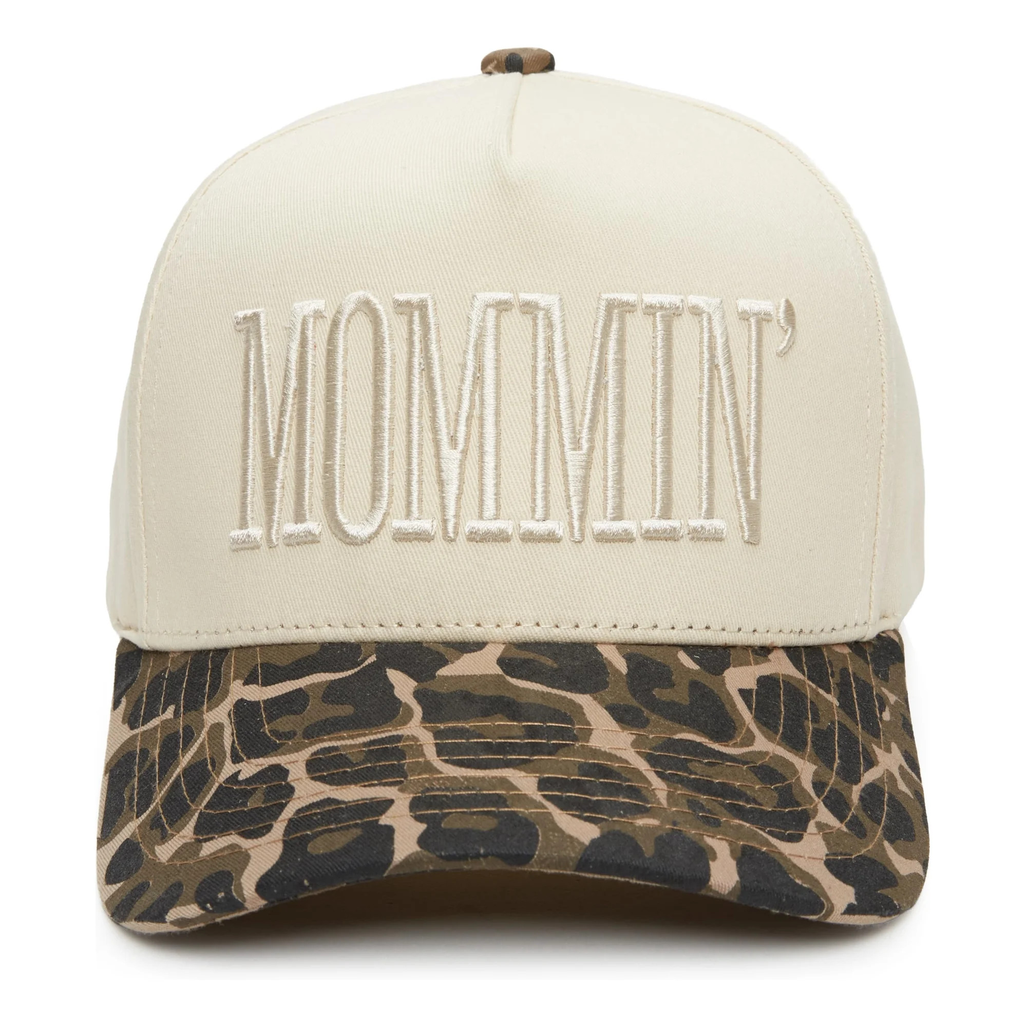 Two Tone Vintage Snapback Hat - Mommin - Leopard/Beige | Walmart (US)