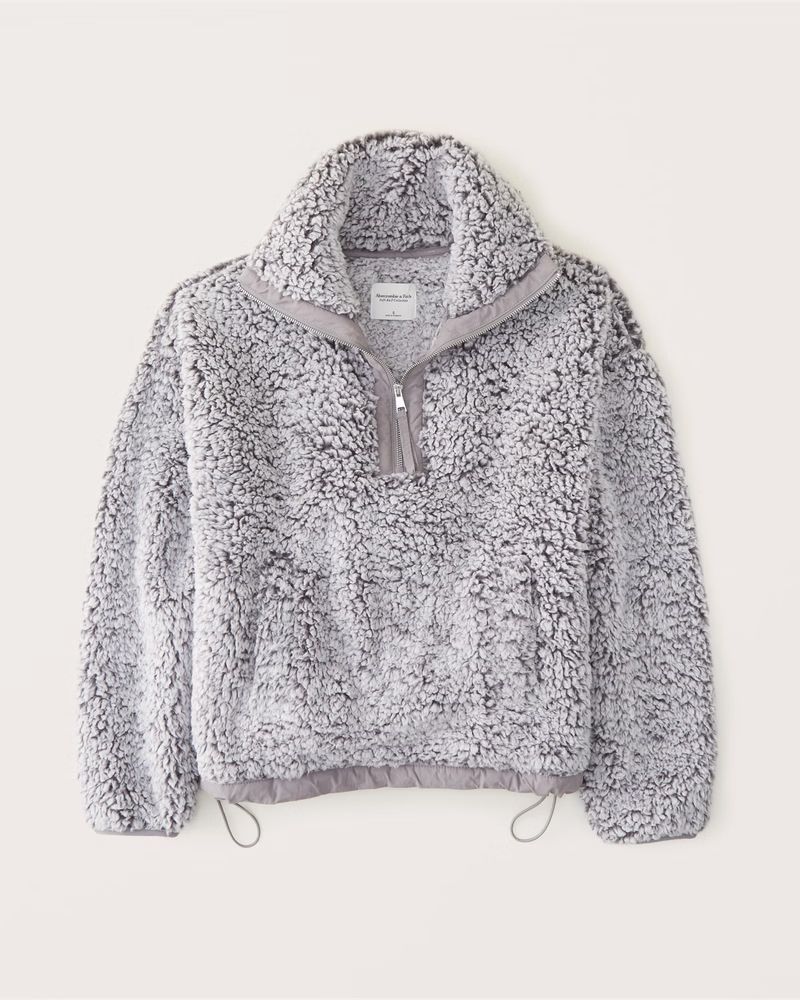 Women's Cinched Cocoon Sherpa Half-Zip | Women's Up To 50% Off Select Styles | Abercrombie.com | Abercrombie & Fitch (US)