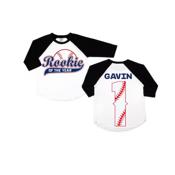 Rookie of the Year Boys Baseball Birthday Shirt Baseball - Etsy | Etsy (US)