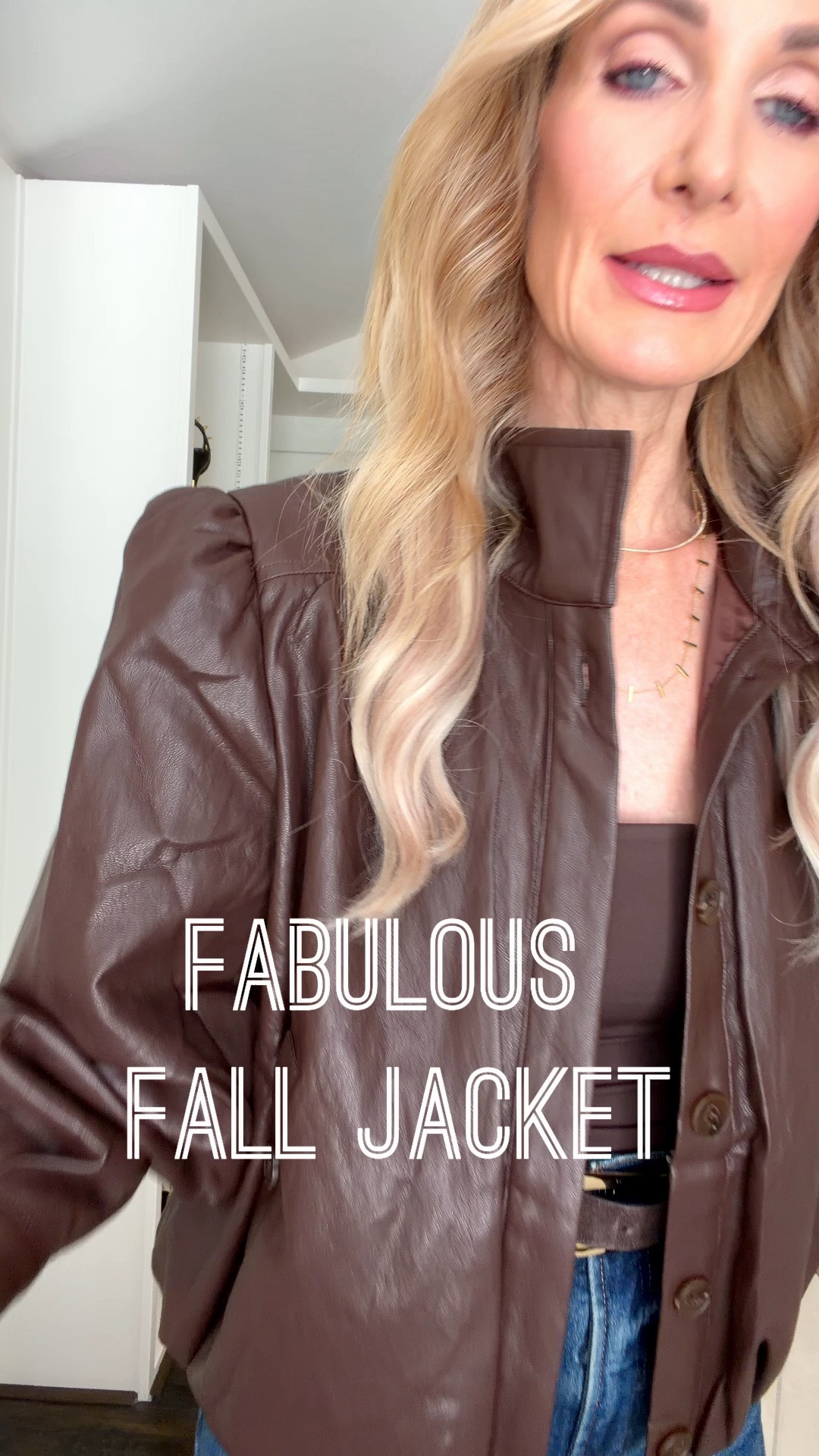 This chic jacket and denim look is an easy fall outfit I’ll wear on repeat. The jeans are on sale, and I’m wearing an XS in the jacket and a size 24 in the jeans. #FallOutfit #FallJacket #JeansOnSale #WomensDenim #WomenOver40Style #LTKOver40 #LTKSeasonal #LTKStyle 

 #LTKootd #LTKSeasonal #LTKOver40