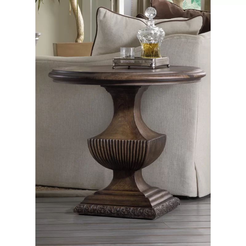 Rhapsody 28'' Tall Solid Wood Pedestal End Table | Wayfair North America