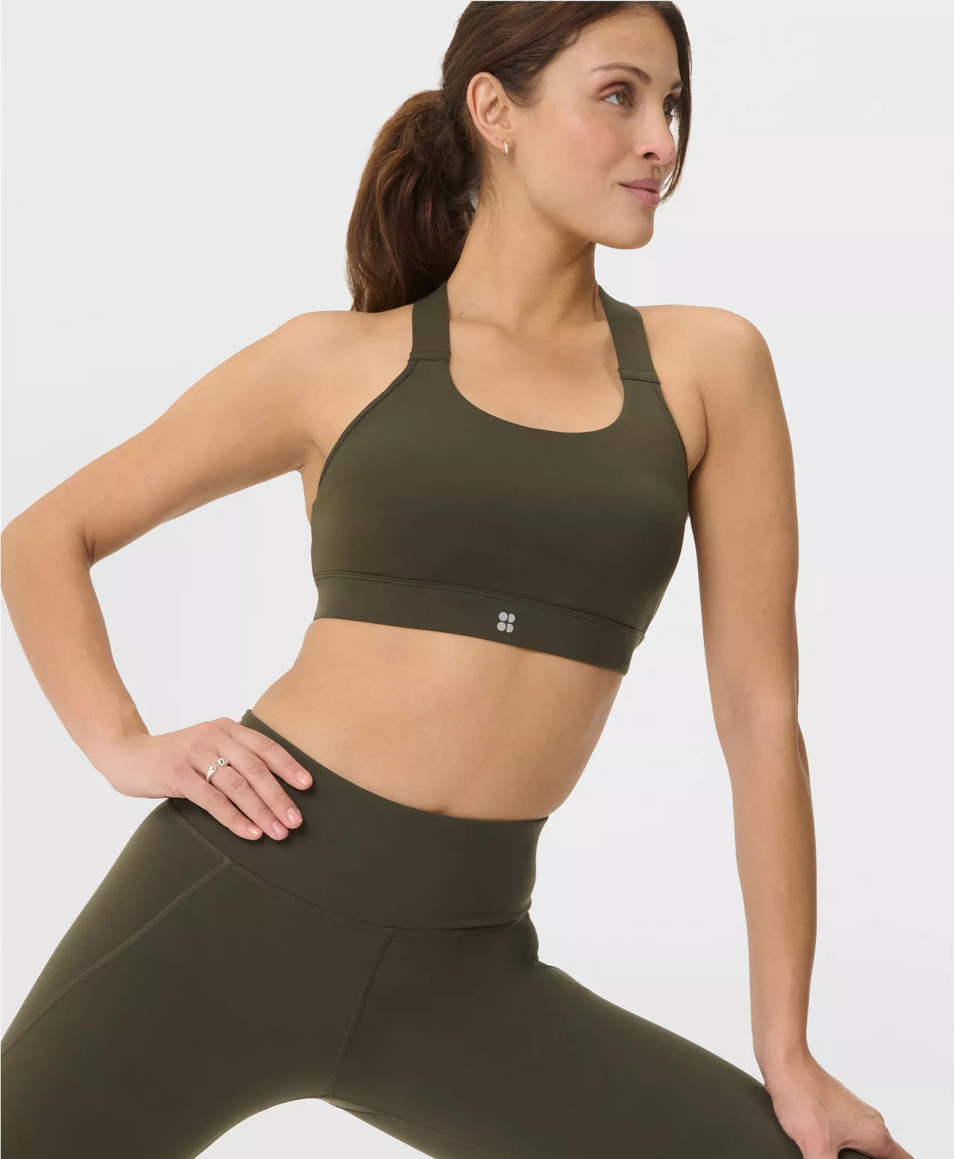 Power Medium Support Seam-Free Bust Bra - Nori Green | Women's Sports Bras | Sweaty Betty | Sweaty Betty UK