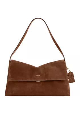 COACH Suede Chelsea Shoulder Bag, Brown | Belk