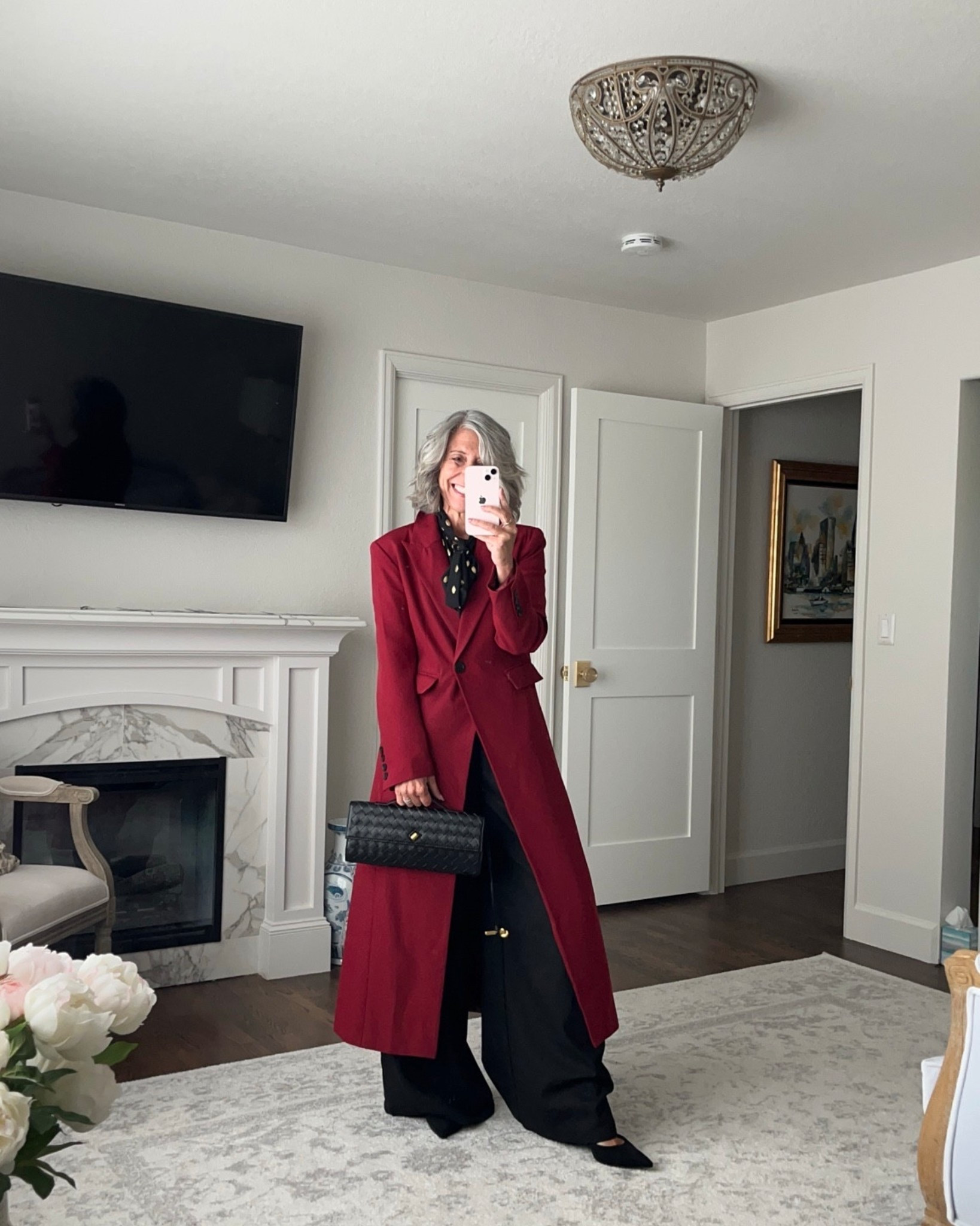 The right coat can be more than just outerwear—it can be the most powerful piece of your entire outfit. 

The problem with many coats is that they simply cover up your look, but this one is a statement all on its own. The rich, bold color and sleek, longline fit add a layer of drama and authority, ensuring you make an impact from the moment you walk in the door.

This coat is essential for a day of important meetings or when you're heading to a work dinner. It's an outfit that says you are a power player, you are in charge, and you are fearless with your style. 

Use Code: emptyneststyle_12 for 12% off

I am typically a medium, and I find that these pieces all fit true to size.

Ready to feel bold and unstoppable? 

Shop the look by tapping the links below.

     

long red coat, business formal, elegant outerwear, corporate style 

 

#LTKSeasonal #LTKOver40 #LTKWorkwear