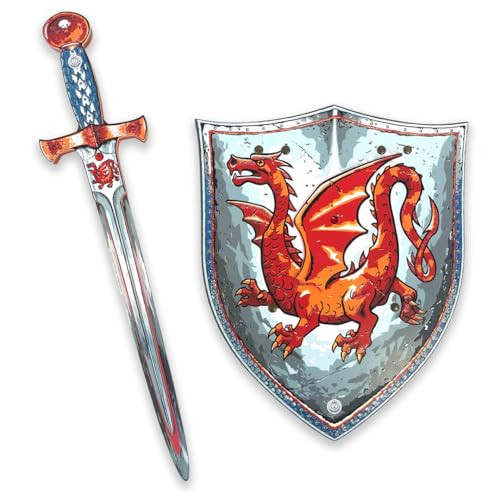 Liontouch - Amber Dragon Foam Sword & Shield for Boys Aged 3-8 Years | Medieval Knight Set for Pretend Play with Red Dragon Theme | Safe Weapons & Battle Accessories for Dress Up & Costumes | Amazon (US)