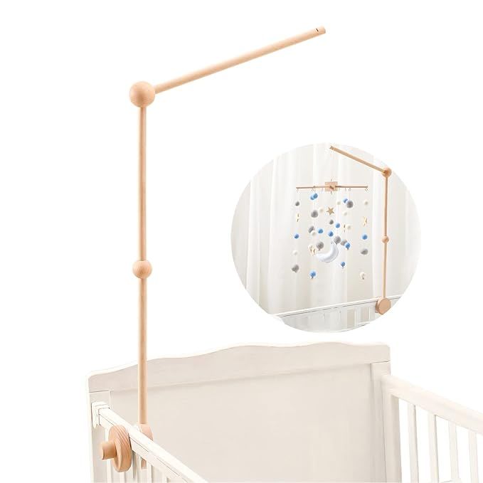 Baby Crib Mobile Arm - Wooden Baby Mobile Crib Holder for Mobile Hanging Baby Crib Attachment for... | Amazon (US)