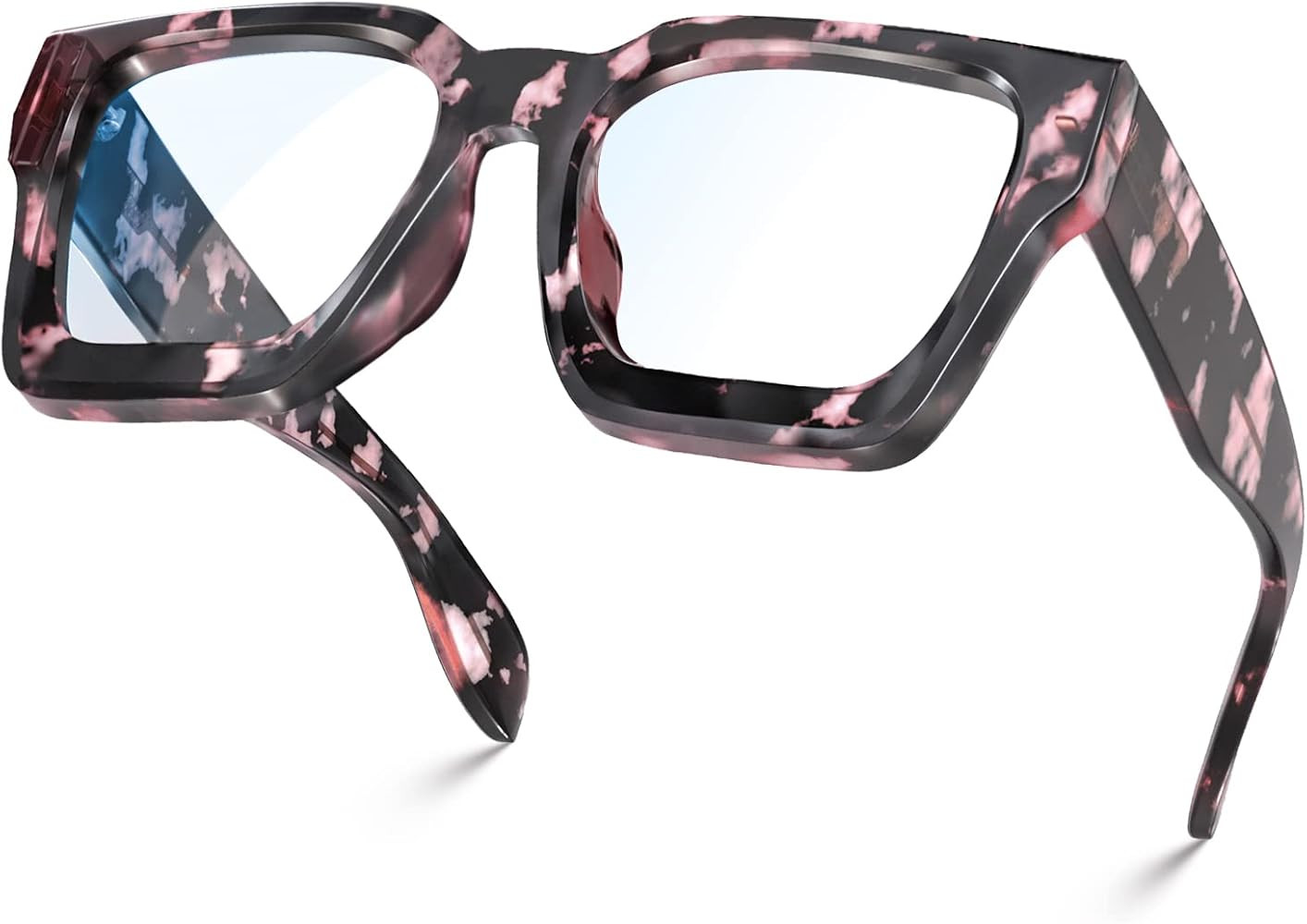 VISOONE Blue Light Blocking Glasses Rectangle Chic Preppy Look MultiColor Frame for Women Men RIV... | Amazon (US)