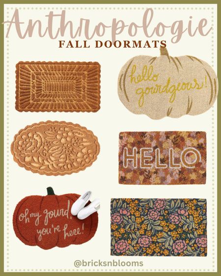 Anthropologie Fall Doormats 

Pumpkins, welcome mat, fall decor, fall outdoor decor 

#LTKSeasonal #LTKhome #LTKfamily