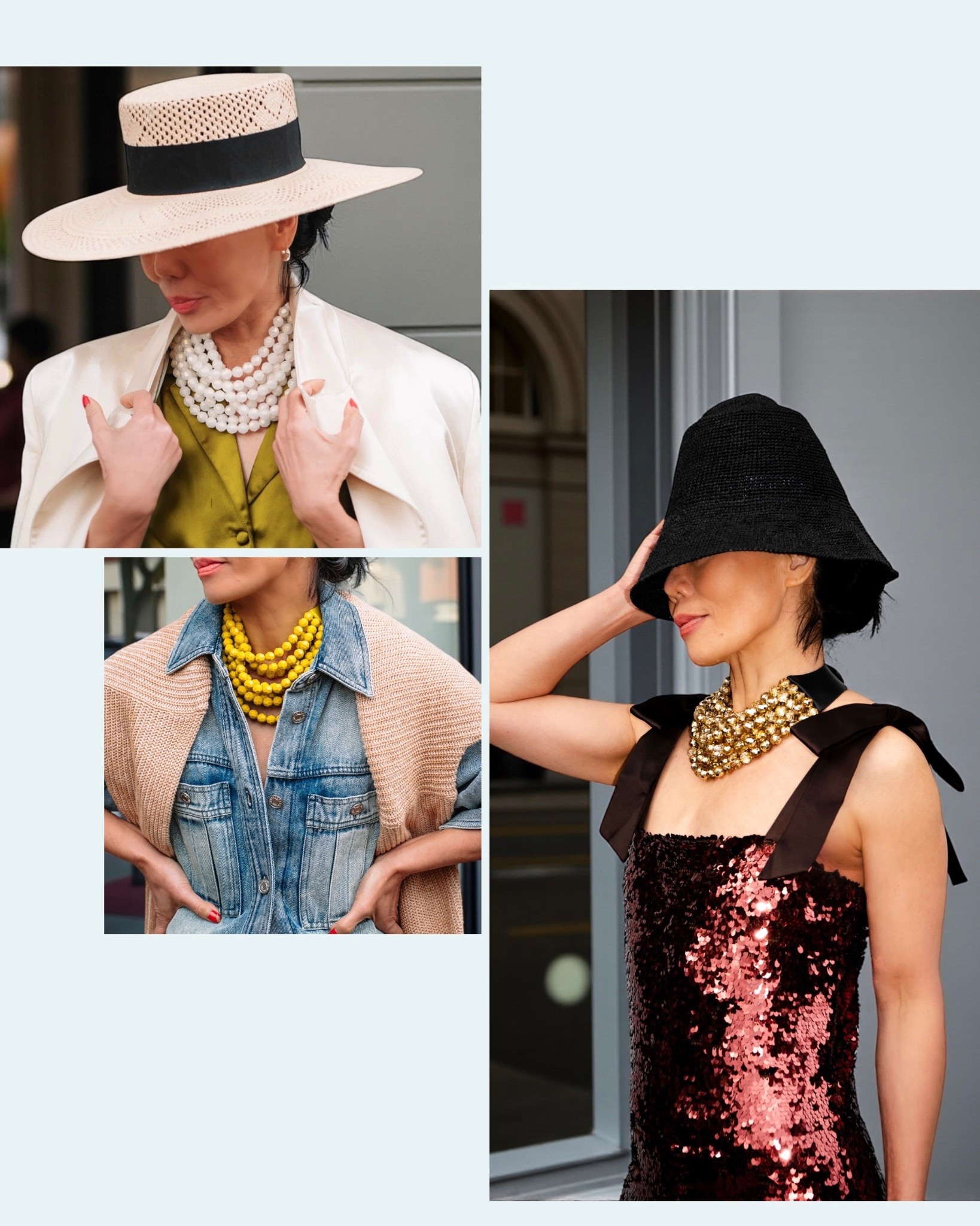 1 style of @fairchildbaldwin necklace, 3 different colors, textures, 3 looks, which one is your fav? 

Limited time: 40% off holiday edit! Use code THANKS40 ! ✨

#LTKHoliday #LTKGiftGuide