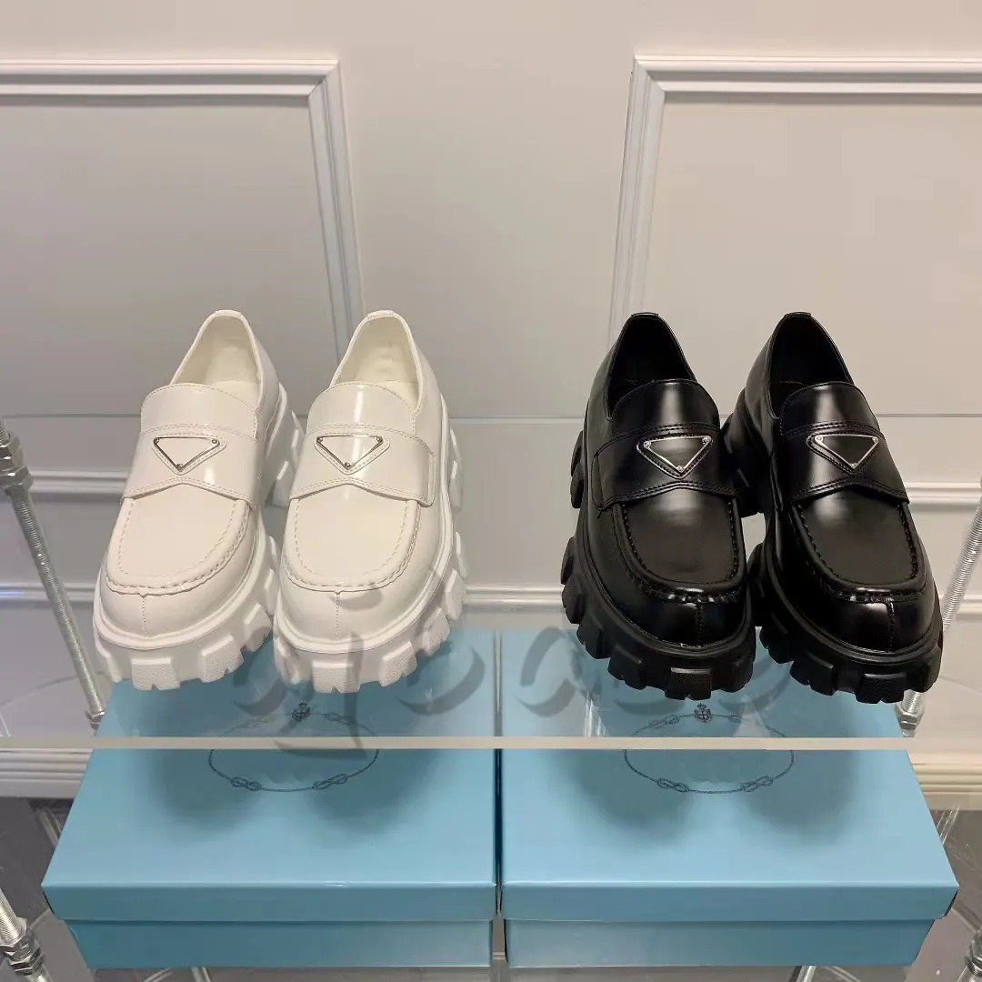 Save Big on Bulk Leather Platform Loafers Luxury Dress Shoes Loafers Designer Women Casual Monoli... | DHGate