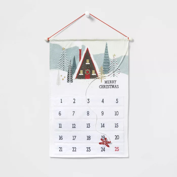 Cabin with Trees Christmas Hanging Advent Calendar - Wondershop™ | Target