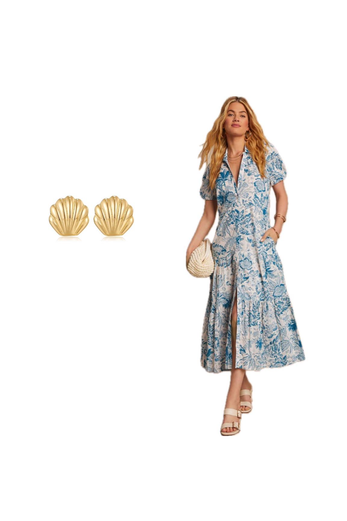 Favorite summer earrings and dress (currently) 