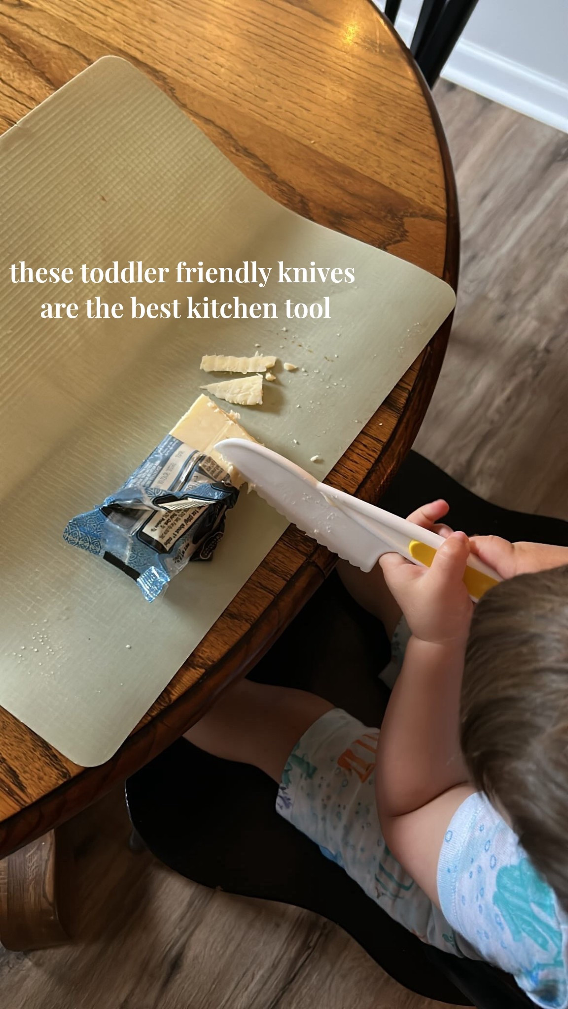 toddler friendly play knife set = mom hack 👏🏼 my toddler loves using these knives to cut his own snacks. It keeps him entertained while I cook - a win win! 

#LTKKids #LTKFamily #LTKFindsUnder50