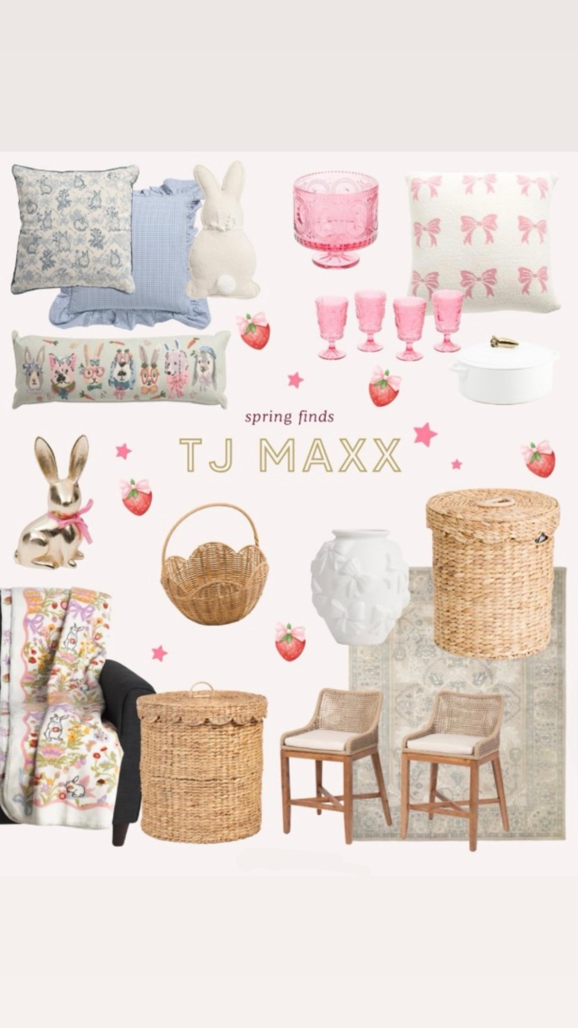 Spring decor at TJ Maxx 🐰🍓

#LTKSeasonal #LTKHome