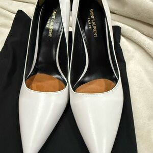 Saint Laurent Classic White Heels | Poshmark
