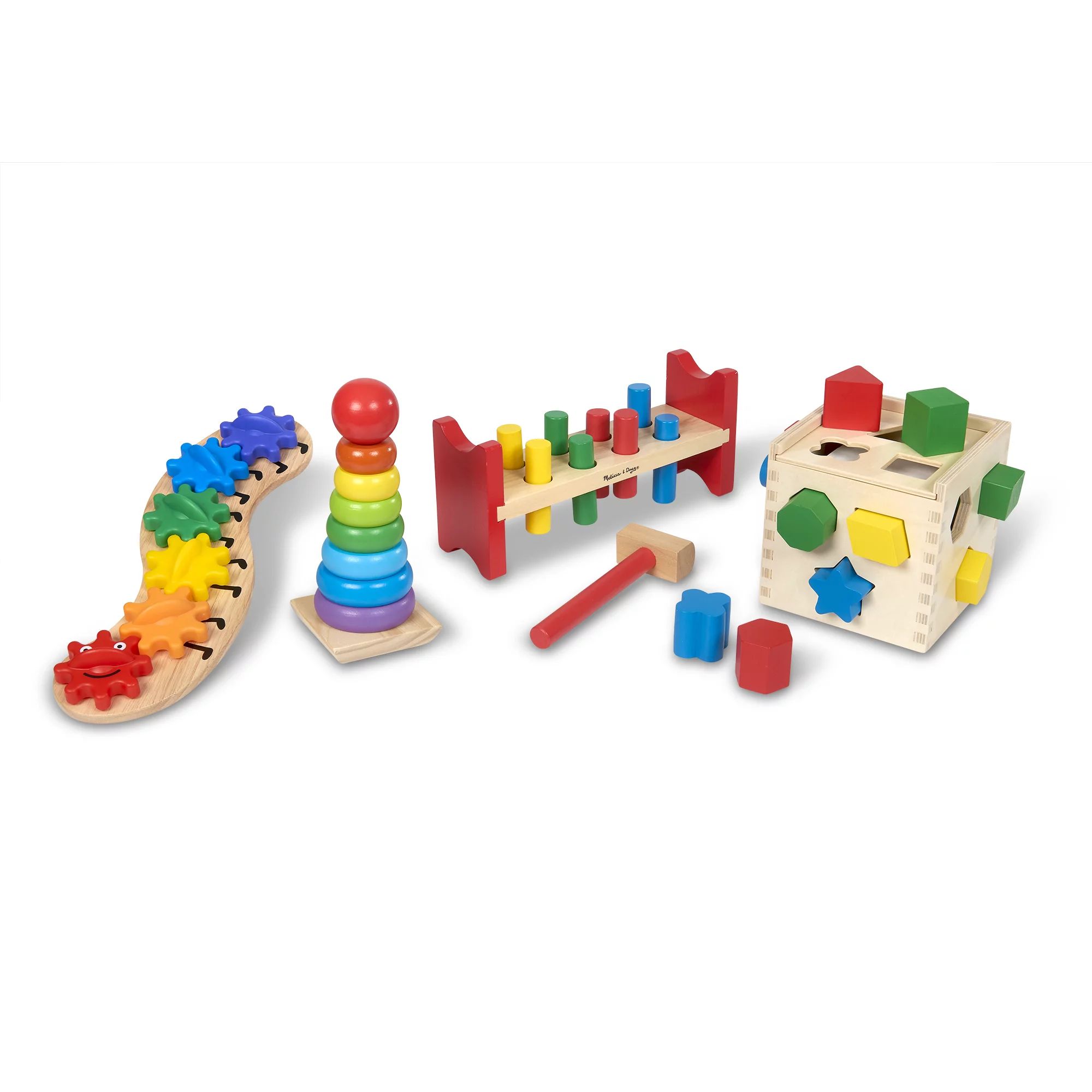 Melissa & Doug 4 Wooden Classic Rainbow Learning Toys | Walmart (US)
