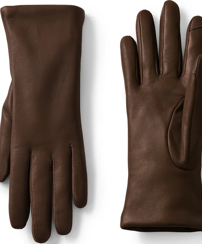 EZ Touch Screen Cashmere Lined Leather Gloves | Nordstrom