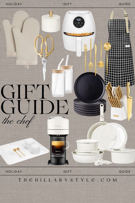 AMAZON Mother’s Day Gift Guide The Chef: Apron, pots and pans set, espresso maker, stone dish, drying mat, oven mitts, instant oven, kitchen scissors, kitchen knives, dinnerware, glass coffee cups.

#LTKSeasonal #LTKhome #LTKGiftGuide