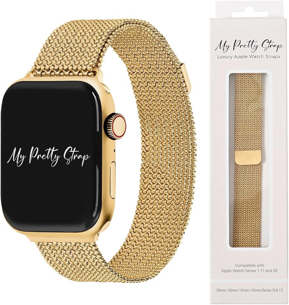 My Pretty Strap - Compatible Apple Watch Band Strap, Stainless Steel Fashion iWatch Replacement S... | Amazon (US)