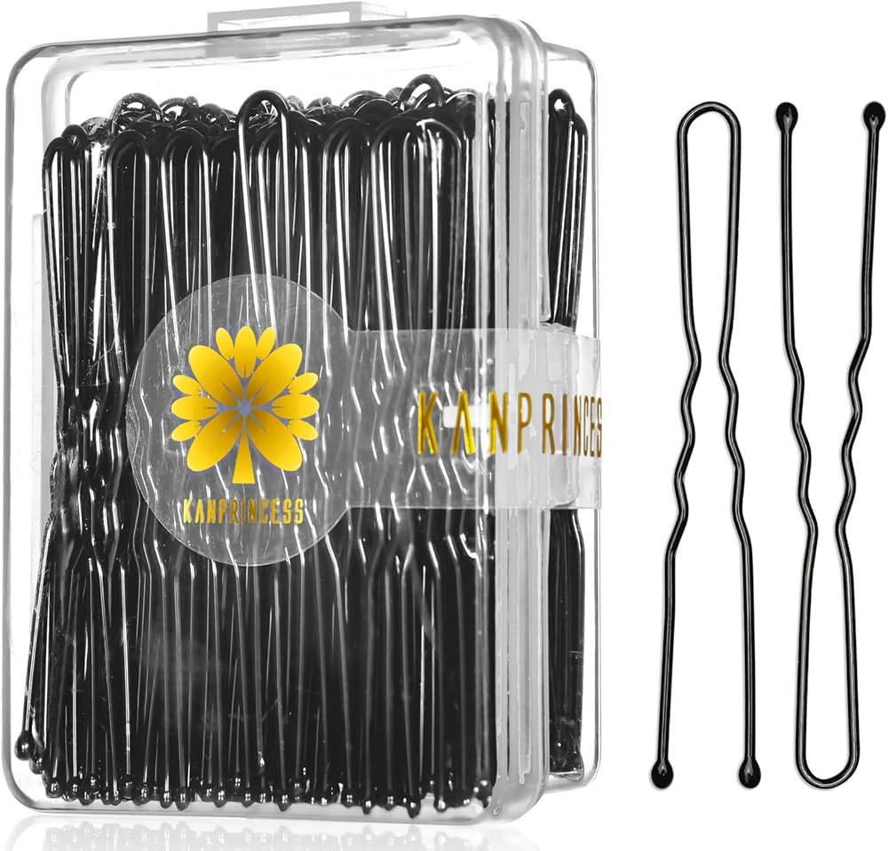 100PCS 2.4Inch U Shaped Hair Pins,Black Bobby Pins for All Hair Types,Hair Pins for Women,Pain-Fr... | Amazon (US)