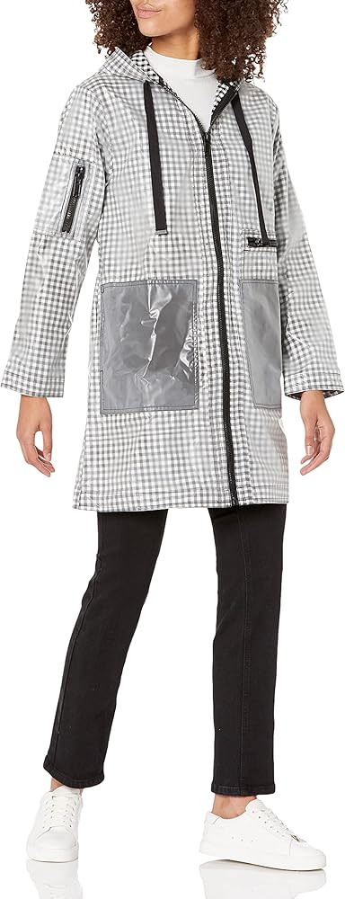 RACHEL Rachel Roy Women's Raincoat, Gingham, L | Amazon (US)