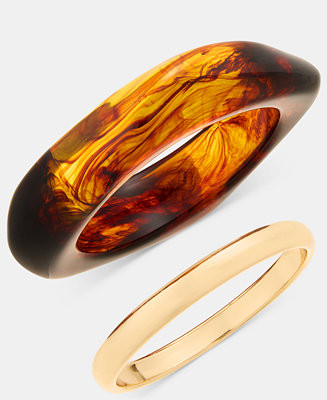I.N.C. International Concepts Tortoise Shell and Gold-Tone Bracelets, Set of 2, Macy's Exclusive ... | Macy's