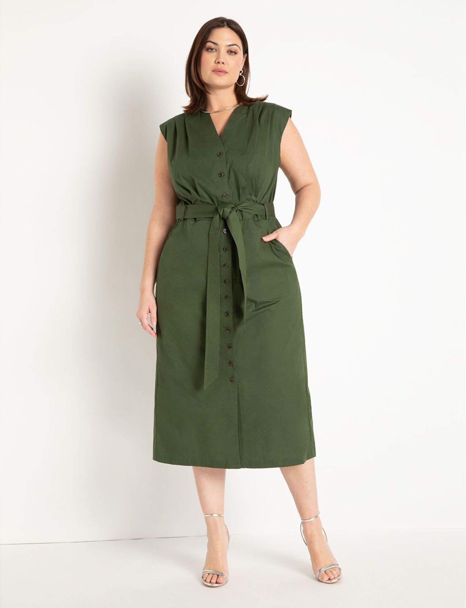 Belted Midi Dress | Eloquii