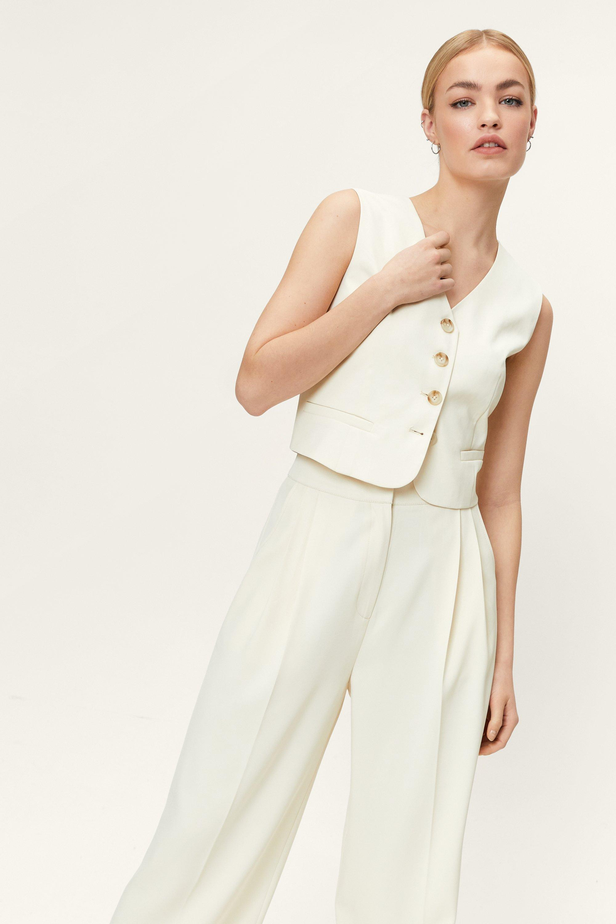 Cropped Tailored Single Breasted Vest | Nasty Gal (US)