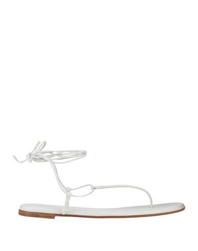Gianvito Rossi Woman Thong sandal White Size 11.5 Leather | YOOX (US)