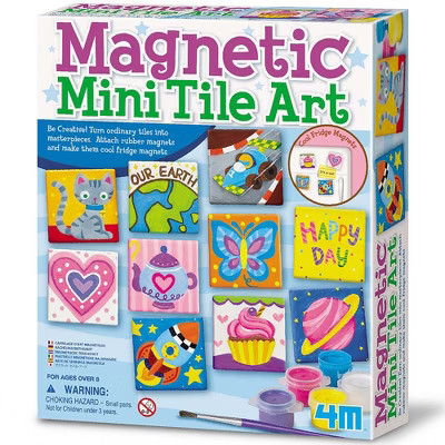 4M: Magnetic Mini Tile Art - DIY 12 Fridge Magnets Kit, Arts & Craft Set | Target