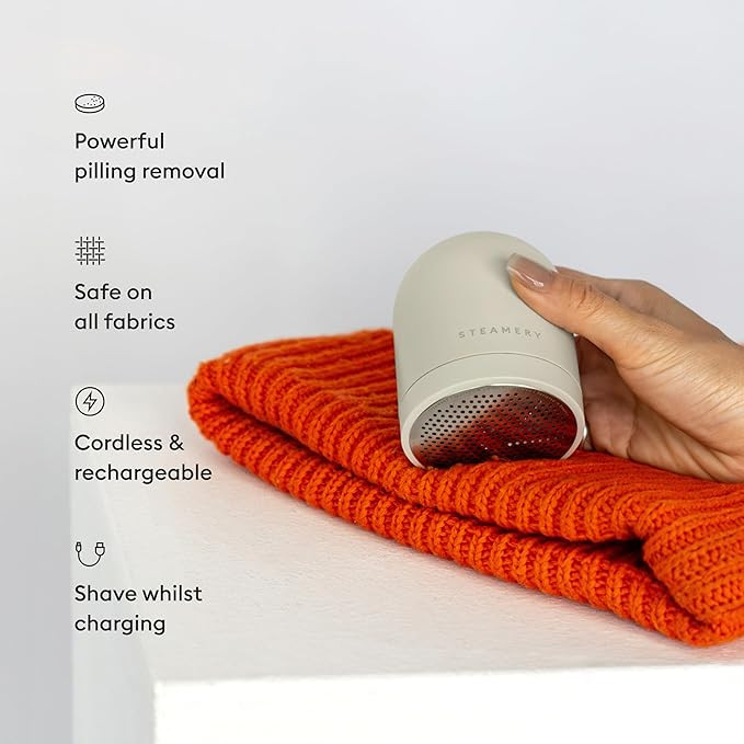 Steamery Fabric Shaver Pilo 2, Removes Lint and Pilling from Clothes and Textiles, Rechargeable L... | Amazon (US)