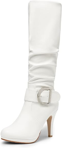 DREAM PAIRS Women's Knee High High Heel Boots | Amazon (US)