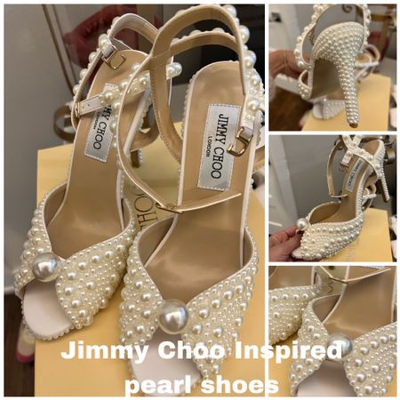 Jimmy Choo inspired shoes. Luxury on a budget fund. These are so good!! Great for a bride or bride to be. #weddings #bridalshoes #pearlshoes 

#LTKGiftGuide #LTKunder100