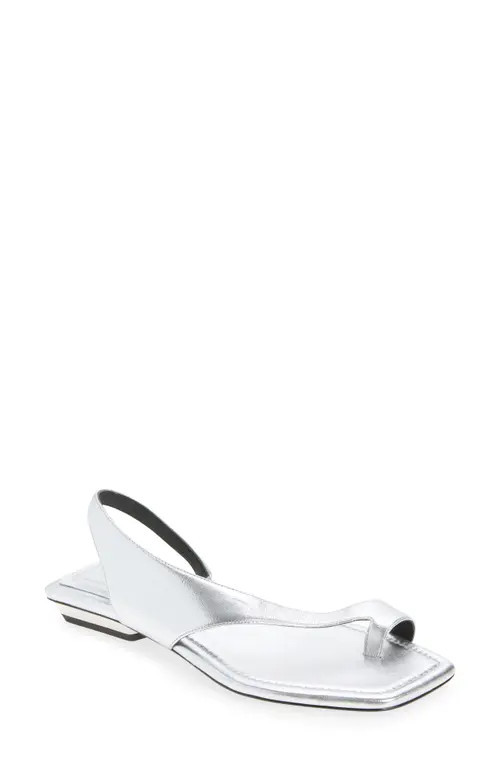 rag & bone Liv Flat Sandal in Silver at Nordstrom, Size 39.5 | Nordstrom