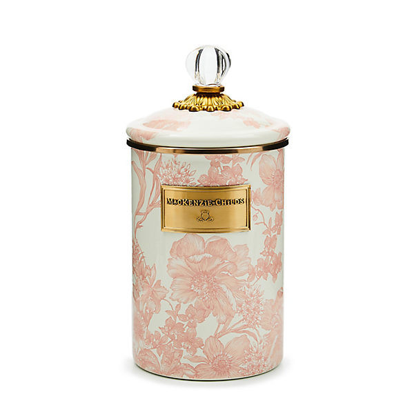 MacKenzie-Childs Rosy English Garden Large Canister | MacKenzie-Childs