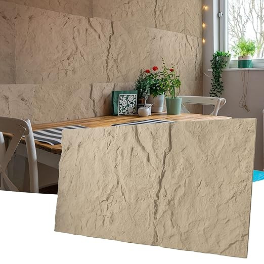 Art3d 3D Wall Panels, 24" x 48", Stone Yellow PU Wall Panels for Interior Wall Decor, 4 Pack, 32 ... | Amazon (US)