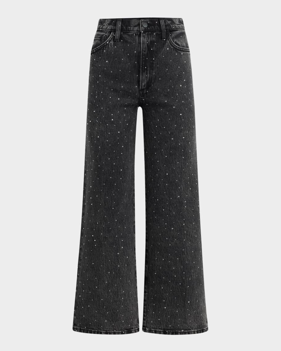 The Blake Embellished Wide-Leg Crop Jeans | Neiman Marcus