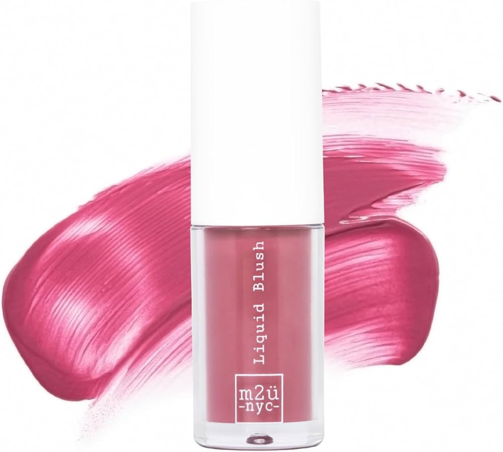 M2U NYC Dark Pink Liquid Blush – Soft, Dewy Liquid Blush for Cheeks with High Pigment Color & B... | Amazon (US)