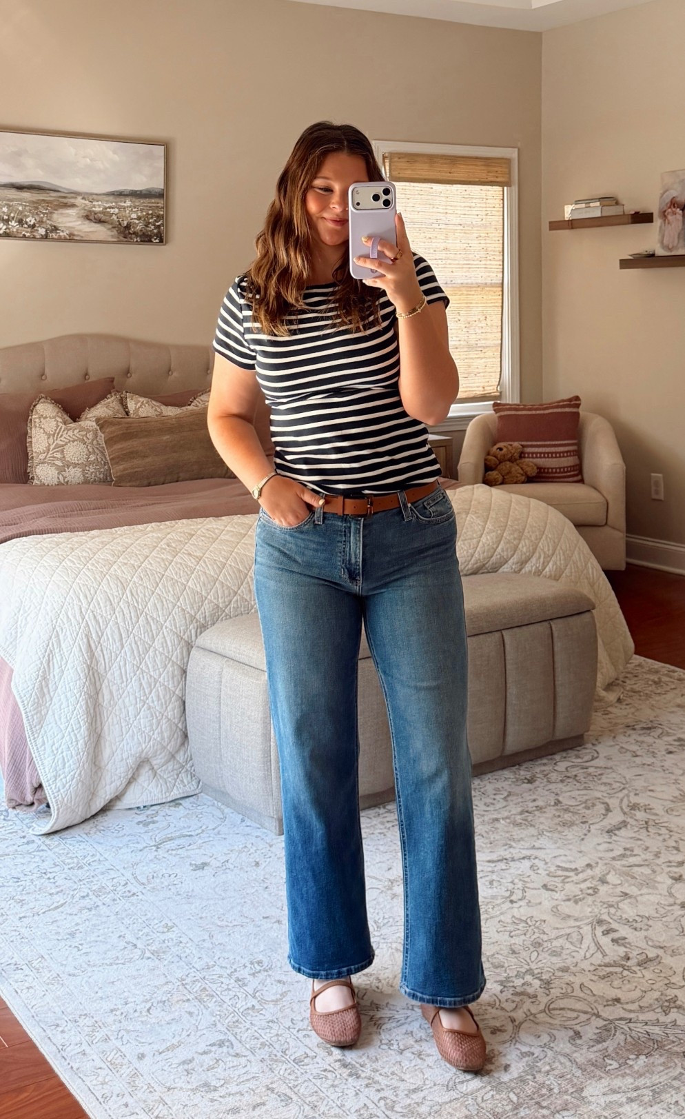 boatneck striped tee 

large!
jeans are from a local boutique & shoes were a tj maxx find!!