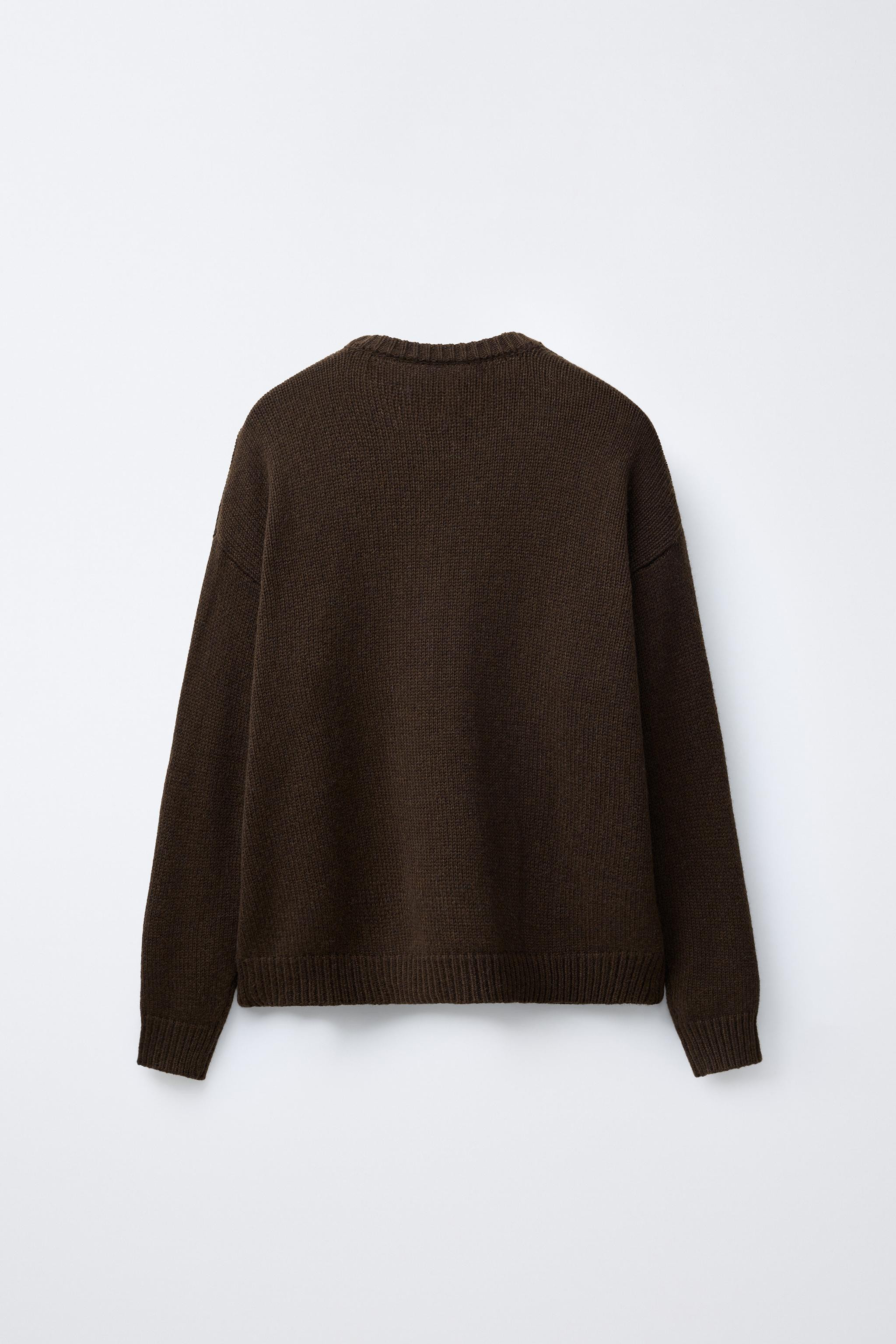 KNIT JUMPER WITH EMBROIDERED REINDEER | Zara US