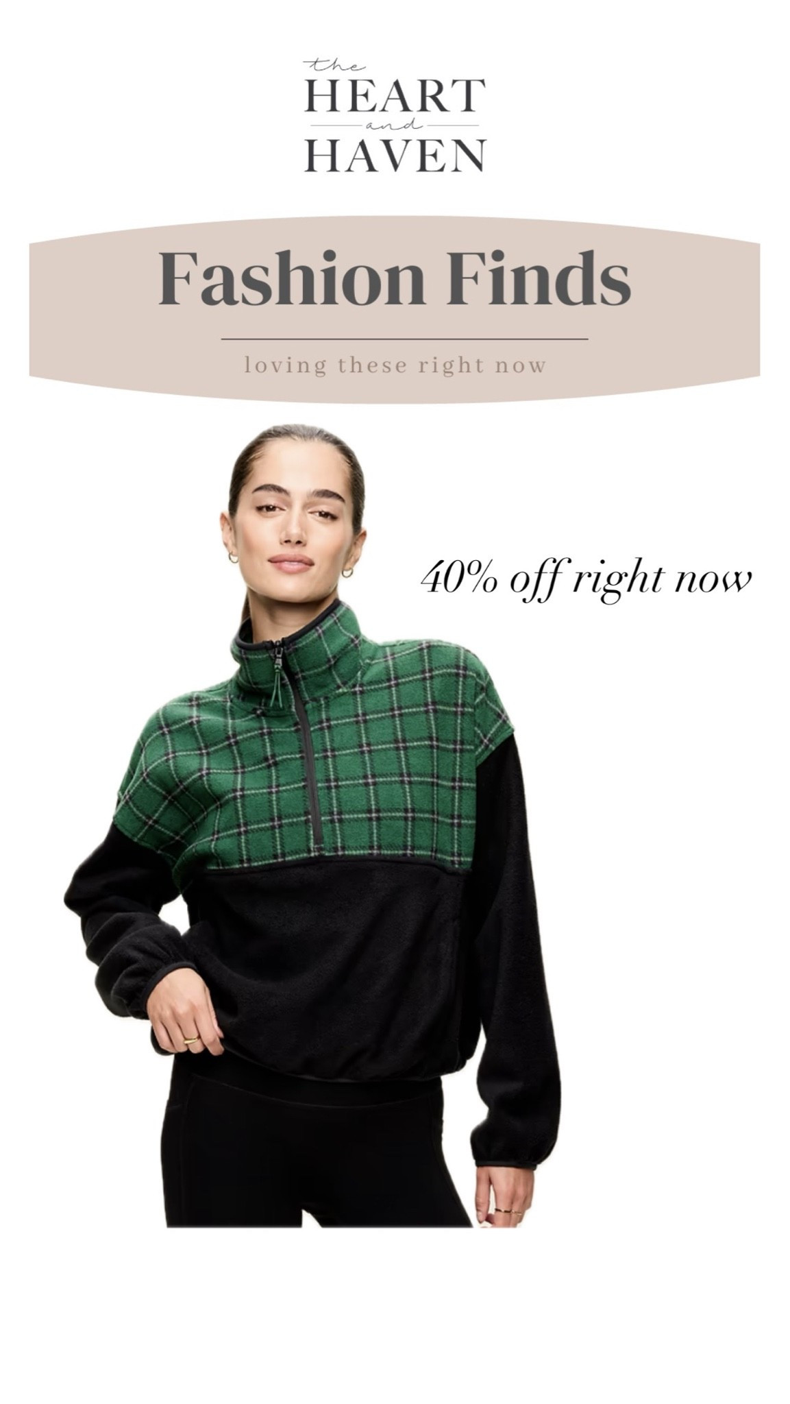 This fleece pullover is 40% off right now