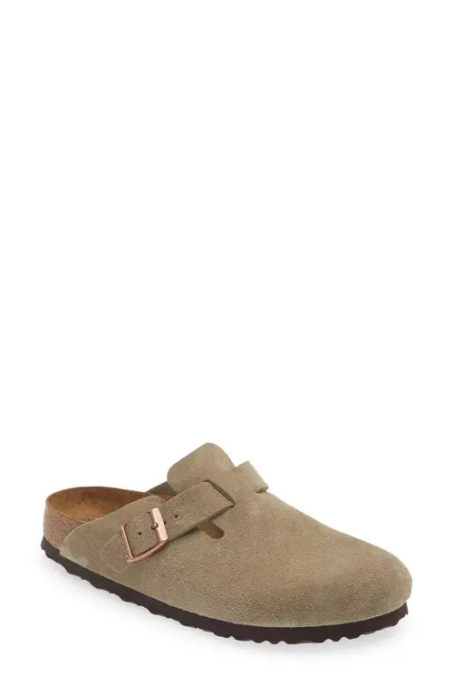 Birkenstock Boston Soft Footbed Clog in Taupe at Nordstrom, Size 5-5.5Us | Nordstrom