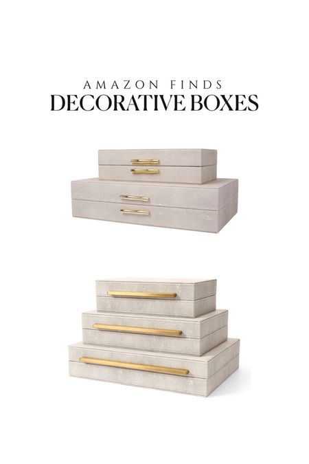 Decorative boxes from Amazon 🌟 shagreen boxes, storage, jewelry box, home decor finds 

#LTKhome #LTKsalealert #LTKFind